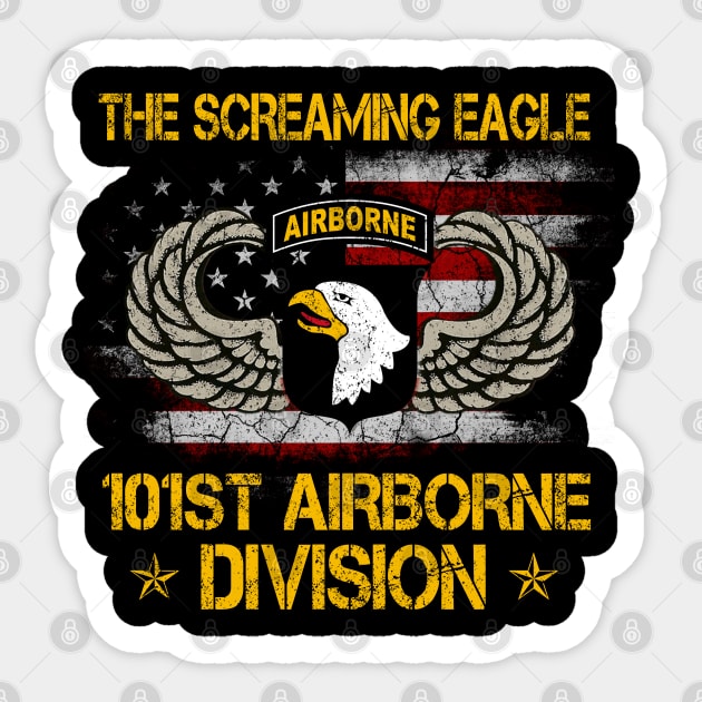 101st Airborne Paratrooper US Army Veteran Vintage Sticker by floridadori